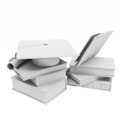 Czapka absolwenta na książkach - 3