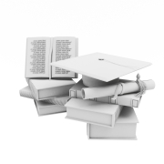 Czapka absolwenta na książkach - 2