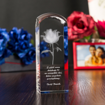 Róża miłości 3D pomysł na prezent Kryształ 3D - 1