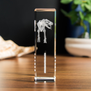 Szklana statuetka 3D - widok z boku