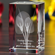 Szklany prezent na urodziny mamy