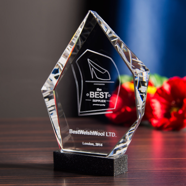 Statuetka 3D z logo The Best Supplaier - corian