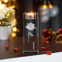 Świecznik Róża 3D » Miłości « - 4