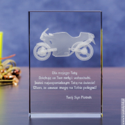 Kryształ 3D - prezent dla taty na urodziny