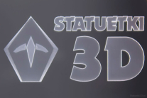 Statuetka 3D z logotypem - zbliżenie