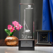 Statuetka 3D z okazji jubileuszu firmy AARSLEFF