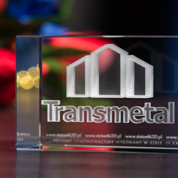 Szklana statuetka 3D Transmetal - 1