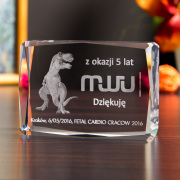 Statuetka 3D na jubileusz MWU - 1