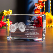 Statuetka 3D z okazji jubileuszu firmy Asmet