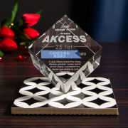 Statuetka 3D na podstawce z okazji rocznicy działalności Akcess - 1