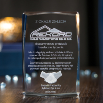 Statuetka 3D z okazji 25-lecia firmy produkującej hale - 1