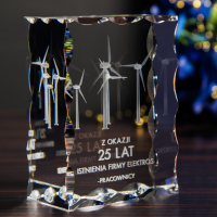Statuetka 3D z okazji rocznicy działalności firmy
