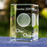 Statuetka z modelem 3D piłki z mundialu 2014