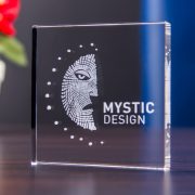 Statuetka 3D z logo Mystic Designe