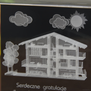 Statuetka z modelem 3D przekroju domu - zbliżenie