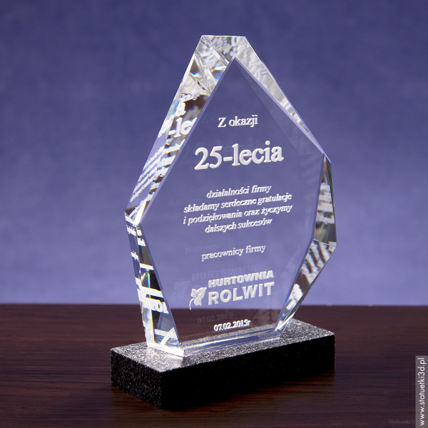 Statuetka 3D na 25 lecie -3
