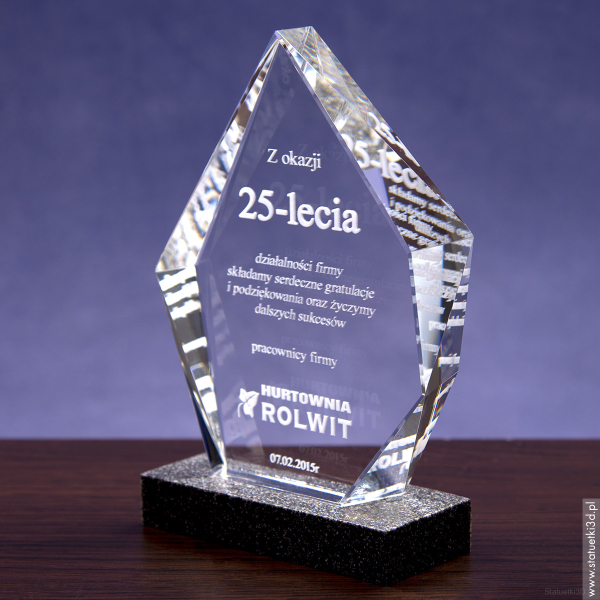 Statuetka 3D na 25 lecie - 2