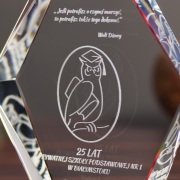 Statuetka 3D na jubileusz Szkoły Podstawowej