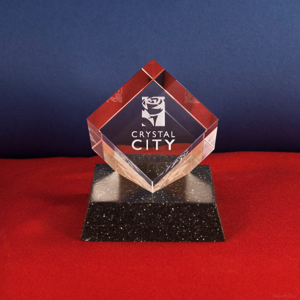 Statuetka 3D z logo CrystalCiTy