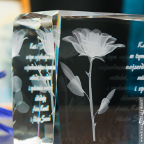 Róża Prezent dla Rodziców na rocznicę Kryształy 3D