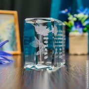 Róża Prezent dla Rodziców na rocznicę Kryształy 3D