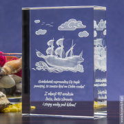 Żaglowiec 3D duża statuetka - prezent dla marynarza