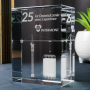 Statuetka dźwig 3D z okazji 25 rocznicy działalności firmy Intermont