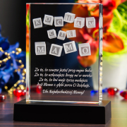 Statuetka 3D na podstawce dla mamy
