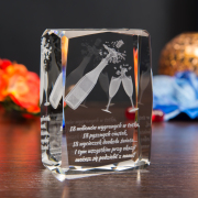 Szklany prezent na 18 urodziny