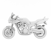 Render 3D modelu motocykla YAMAHA