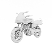 Render 3D modelu motocykla YAMAHA