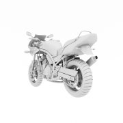 Render 3D modelu motocykla YAMAHA