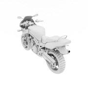 Render 3D modelu motocykla YAMAHA