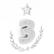 Ozdobna cyfra 3 - bok