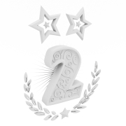Ozdobna cyfra 2 - bok