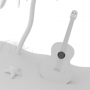 Gitara klasyczna na plaży - 3