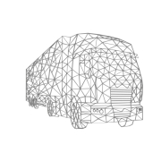 Model 3D ciężarówki z siatki - 1