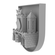 Herb 3D miasta Gubin - 3