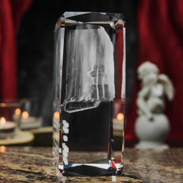 Fotokryształ 3D katedry - widok z boku