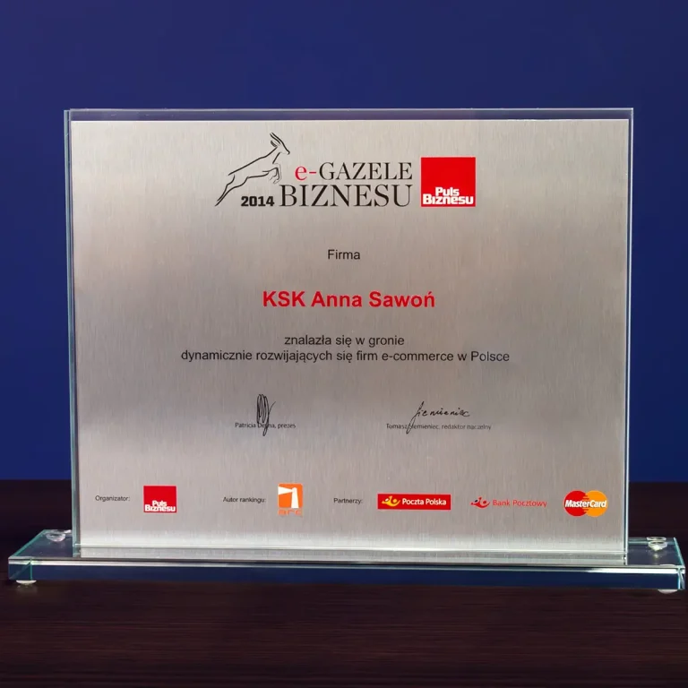 Nagroda eGazele Biznesu 2014 dla KSK Anna Sawoń