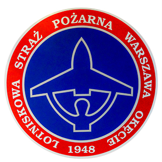 oryginalne Logo Lotniskowa Straż Pożarna Okęcie