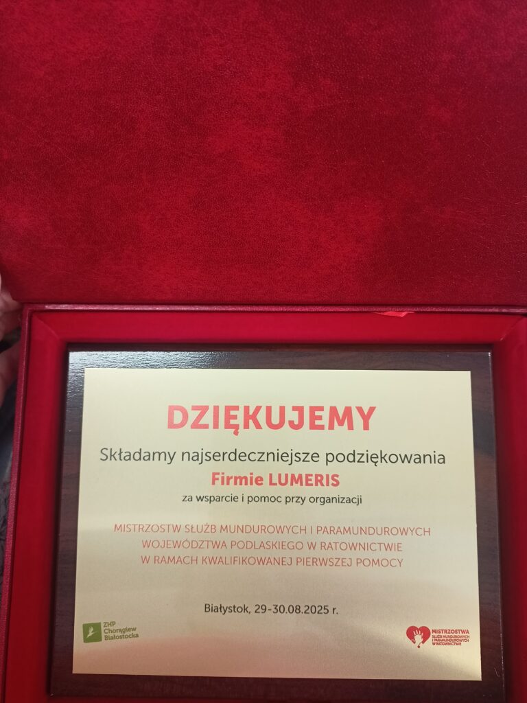 Podziękowanie firmie Lumeris
