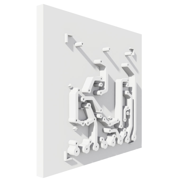 Model 3D płytki PCB z 1984 roku