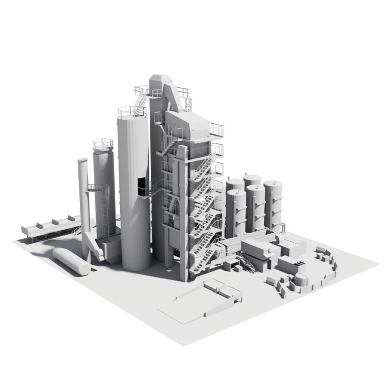 Model 3D wytwórni mas bitumicznych