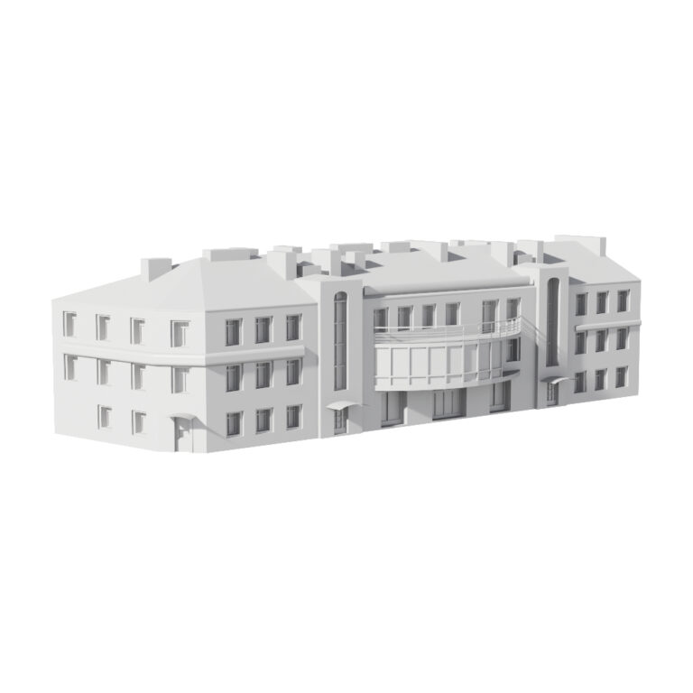 Model 3D budynku banku w Sochaczewie